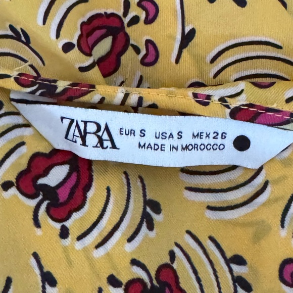 Zara Yellow Floral Sleeveless Dress, Women’s S - Picture 8 of 8